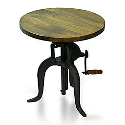 Carolina Chair & Table Regan Adjustable Crank Accent Table in Harvest