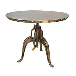 Carolina Chair & Table Mundra Adjustable-Crank Table in Antique Nickel