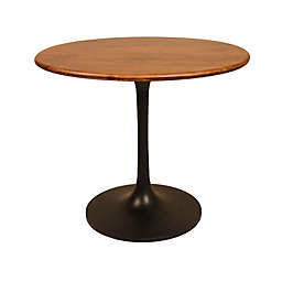 Carolina Chair & Table Alden Round Dining Table in Elm/Black