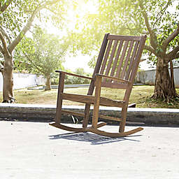 Fontana Deluxe Porch Rocker in Brown Finish