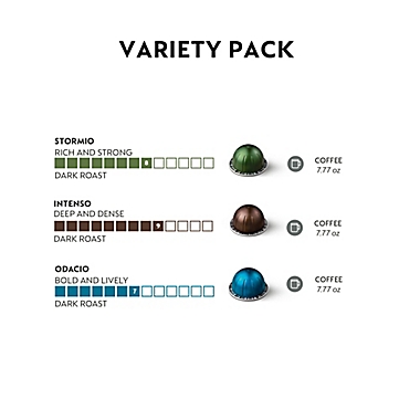 Nespresso&reg; VertuoLine Dark Roast Variety Pack Espresso Capsules 40-Count. View a larger version of this product image.