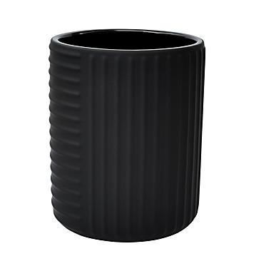Studio 3B&trade; Rubber Lines Wastebasket in Tuxedo. View a larger version of this product image.