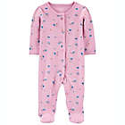 Alternate image 0 for carter&#39;s&reg; Size 3M Floral Long Sleeve Snap-Up Sleep &amp; Play Footie in Purple