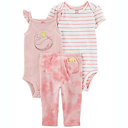 carter's® Size 12M 3-Piece Tie-Dye Bodysuit and Pant Set in Pink