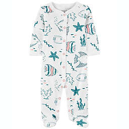 carter's® Size 6M Fish Long Sleeve Sleep & Play Footie in Ivory