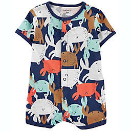carter's® Crabs Cotton Snap-Up Romper in Blue