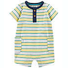 Alternate image 0 for carter&#39;s&reg; Size 6M Striped Henley Romper in Yellow