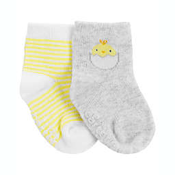 carter's® Size 3-12M 2-Pack Easter Booties in Yellow/Stripe