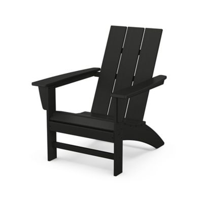 POLYWOOD&reg; Modern Adirondack Chair in Black