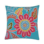 Levtex Home Palisades Floral Square Throw Pillow in Teal