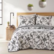 Levtex Home Tanzie 3-Piece Reversible King Quilt Set in Black