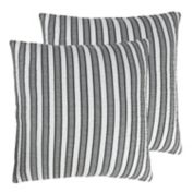 Levtex Home Tanzie European Pillow Shams in Black (Set of 2)