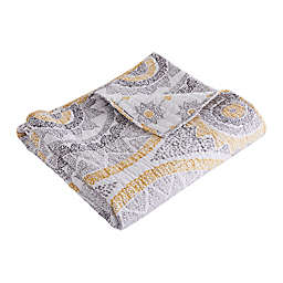 Levtex Home Luiza Ochre Reversible Quilted Throw Blanket