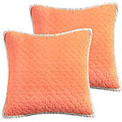 Levtex Home Amelie European Pillow Shams in Carrot (Set of 2)