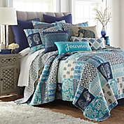 Levtex Home Chandra 3-Piece Reversible King Quilt Set in Blue