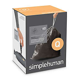 simplehuman® Code Q 60-Pack Odorsorb Custom Fit Liners in Black