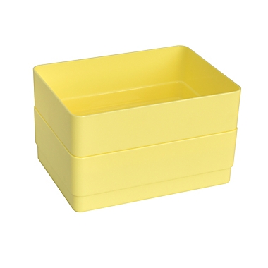 Simply Essential&trade; 7.1-Inch x 5.2-Inch Desk Drawer Organizers in LimeLight (Set of 2). View a larger version of this product image.