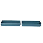 Alternate image 5 for Simply Essential&trade; 10.4-Inch x 3.5-Inch Desk Drawer Organizers in Brittany Blue (Set of 2)