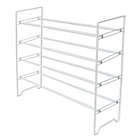 Alternate image 6 for Simply Essential&trade; 4-Tier Expandable Metal Shoe Rack in Bright White