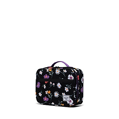 Herschel Supply Co.&reg; Wildflowers Pop Quiz Lunch Box in Black/Multi. View a larger version of this product image.