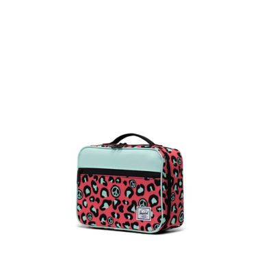 Herschel Supply Co.&reg; Pop Quiz Leopard Lunch Box in Red/Green. View a larger version of this product image.