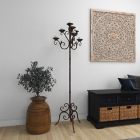 Alternate image 5 for Ridge Road D&eacute;cor 7-Light Scroll Iron Floor Candelabra in Brown