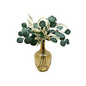 Bee &amp; Willow&trade; 18-Inch Eucalyptus Floral Arrangement with Glass Vase in Amber