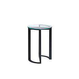 INK+IVY Evan Round Glass Accent End Table