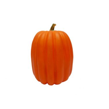 H for Happy&trade; 8.5-Inch Medium Foam Pumpkin Decoration in Orange. View a larger version of this product image.