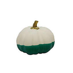 H for Happy™ 4.5-Inch Small Color Block Foam Pumpkin Decoration in White/Green