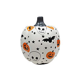 H for Happy™ 9.88-Inch Large Halloween Decorative Pumpkin in White