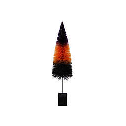 H for Happy™ 9.25-Inch Small Halloween Bottle Brush Tree Decoration in Purple/Orange