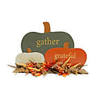 Alternate image 0 for Bee &amp; Willow&trade; Triple Pumpkin Sitter Decoration with Floral Accents