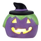 Alternate image 1 for H for Happy&trade; 3.4-Inch Ceramic Trick or Treat Pumpkin with LED Light