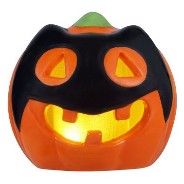 H for Happy&trade; 3.4-Inch Ceramic Trick or Treat Pumpkin with LED Light. View a larger version of this product image.