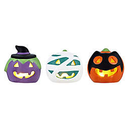 H for Happy™ 3.4-Inch Ceramic Trick or Treat Pumpkin with LED Light