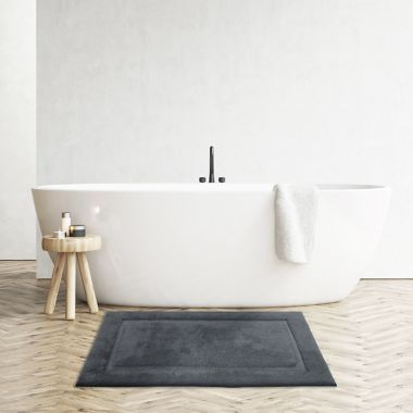 Everhome&trade; Cotton 17" x 24" Bath Rug in Iron Gate. View a larger version of this product image.