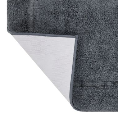 Everhome&trade; Cotton 17" x 24" Bath Rug in Iron Gate. View a larger version of this product image.