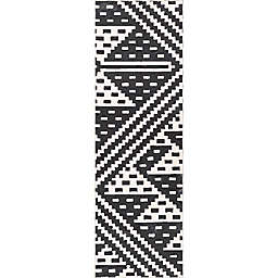 nuLOOM Chiara Geometric 2'6 x 8' Runner in Black/White