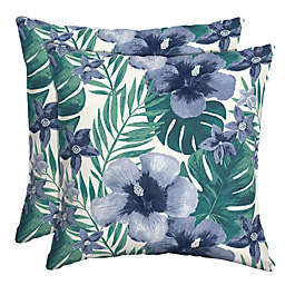 Arden Selections™ Indoor/Outdoor Square Throw Pillows in Teal (Set of 2)