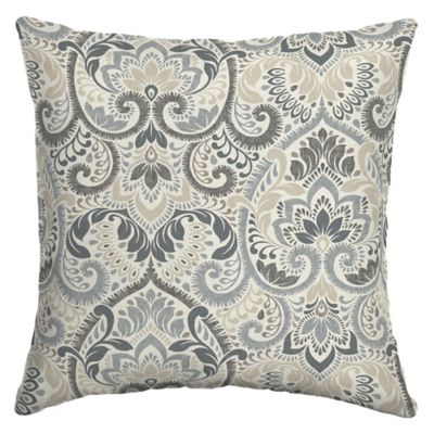 Arden Selections&trade; Indoor/Outdoor Square Throw Pillow in Grey