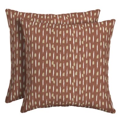 Arden Selections&trade; Indoor/Outdoor Square Throw Pillows in Red (Set of 2)