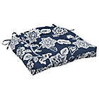 Alternate image 0 for Arden Selections&trade; Indoor/Outdoor Ashland Jacobean Wicker Chair Cushion in Navy/White