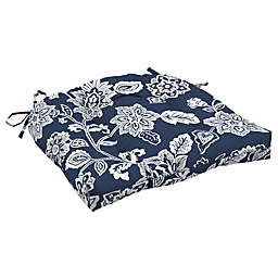 Arden Selections™ Indoor/Outdoor Ashland Jacobean Wicker Chair Cushion in Navy/White