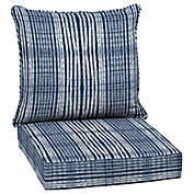 Arden Selections&trade; Shibori Stripe Indoor/Outdoor 2-Piece Deep Seat Cushion Set