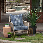 Alternate image 1 for Arden Selections&trade; Shibori Stripe Indoor/Outdoor 2-Piece Deep Seat Cushion Set in Blue