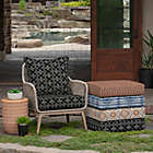 Alternate image 2 for Arden Selections&trade; Shibori Stripe Indoor/Outdoor 2-Piece Deep Seat Cushion Set in Black