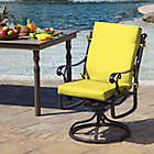 Alternate image 2 for Arden Selections&reg; Leala Textured Outdoor Dining Chair Cushion in Lemon