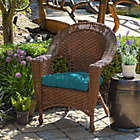Alternate image 1 for Arden Selections&trade; Leala Texture Outdoor Wicker Chair Cushion in Lake Blue