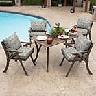 Alternate image 3 for Arden Selections&trade; Damask 2-Piece Indoor/Outdoor Dining Seat Cushion Set